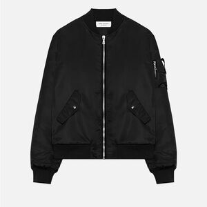 John Elliott Black Bogota Bomber Jacket Men’s Zip Front MA-1 Style Size L